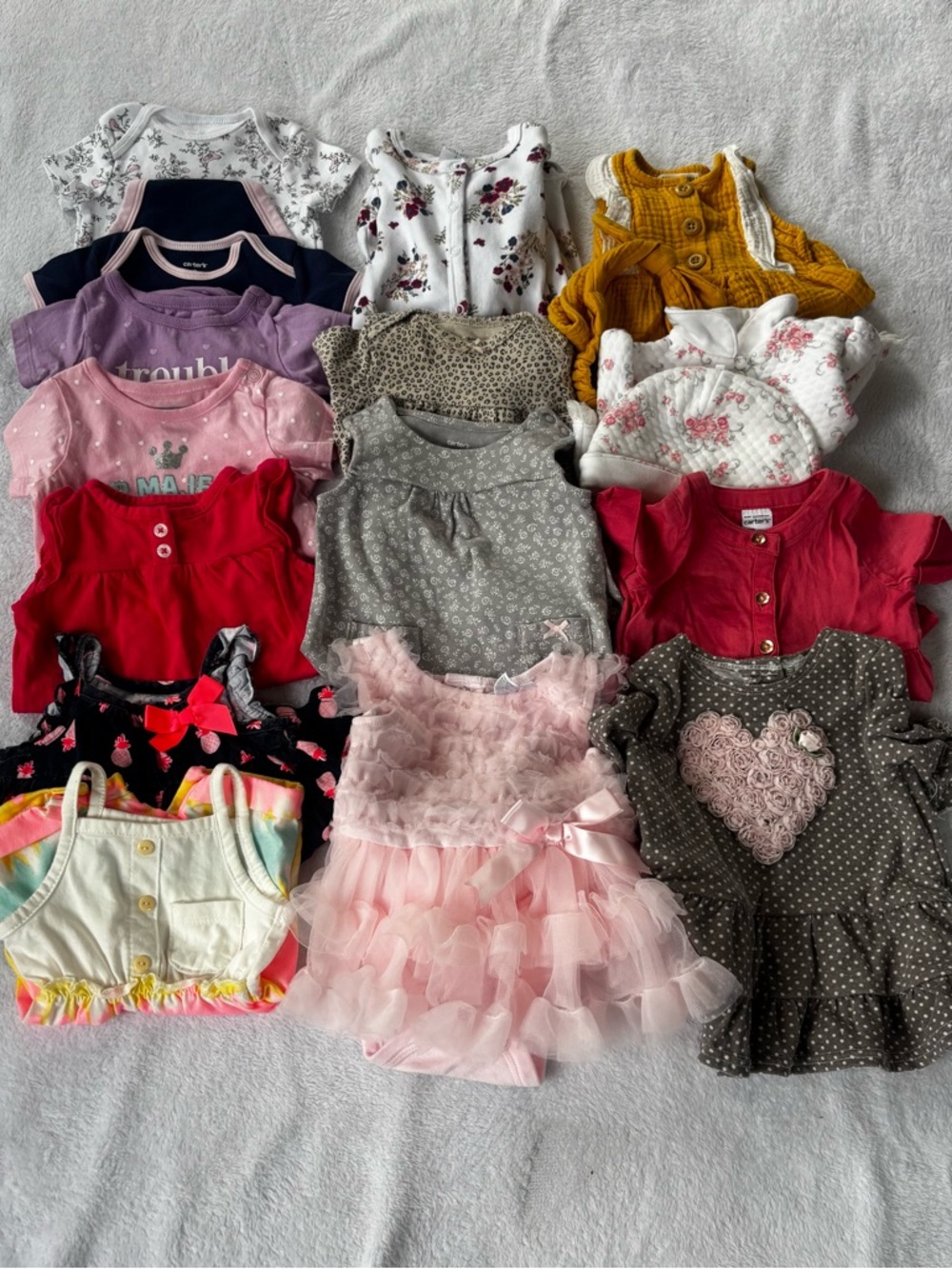 Mega Baby Girl Bundle - 15+ Pieces - Carter’s & More -Excellent Condition! 0-3M